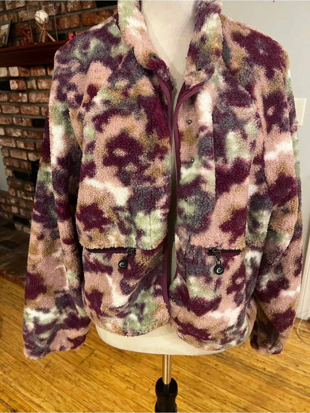 Calme by Johnny Was  $188 Floral Printed Fleece Jacket